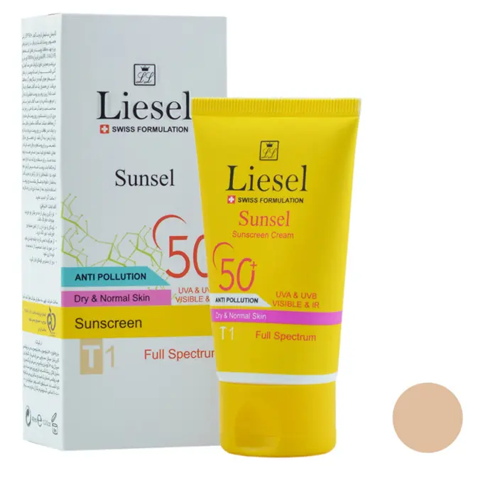 تصویر از کرم ضد آفتاب صورت پوست معمولی تا خشک SPF50+ بانوان سان سل لایسل 40 ml بژ روشن طناز گستر آسیا
