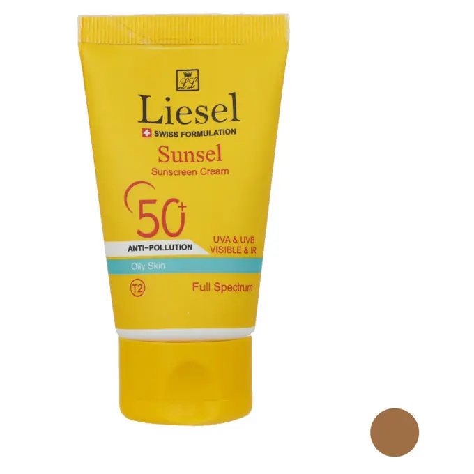 تصویر از کرم ضد آفتاب صورت پوست چرب SPF50+ بانوان سان سل لایسل 40 ml بژ طبیعی طناز گستر آسیا