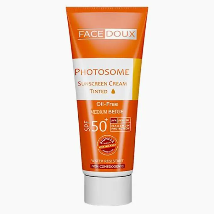 تصویر از کرم ضد آفتاب صورت پوست چرب و جوش دار SPF50+ فوتوزوم فیس دوکس 40 ml بژ طبیعی البرز تجارت یگانه