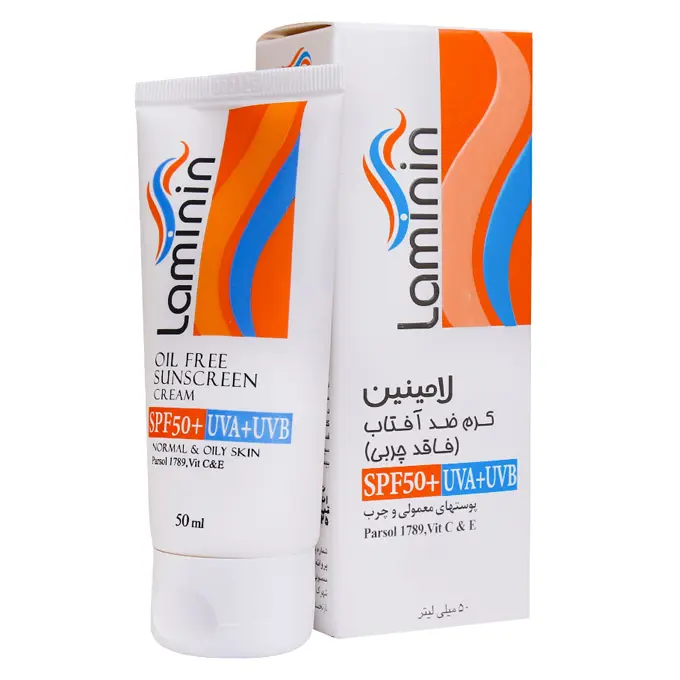 تصویر از کرم ضد آفتاب پوست چرب و معمولی SPF50 بزرگسالان لامینین 50 ml گل افشان آرایش