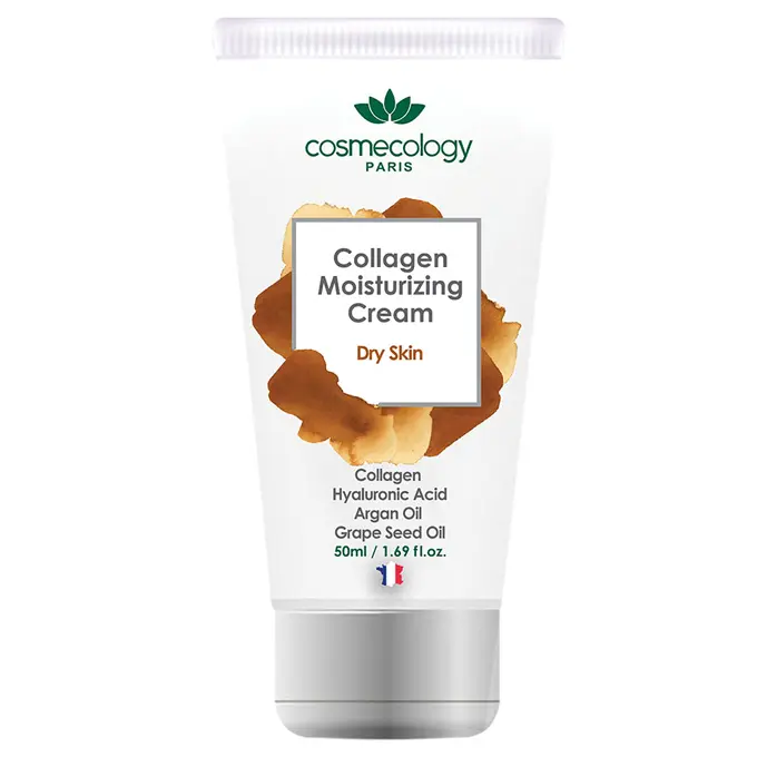 تصویر از کرم مرطوب کننده دست و صورت پوست خشک بزرگسالان کلاژن کاسمکولوژی 50 ml بوته سبز مهر آئین