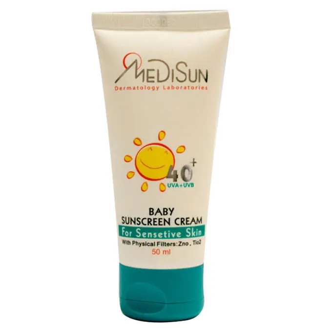 تصویر از کرم ضد آفتاب پوست حساس SPF40+ کودکان مدیسان 50 ml گل افشان آرایش