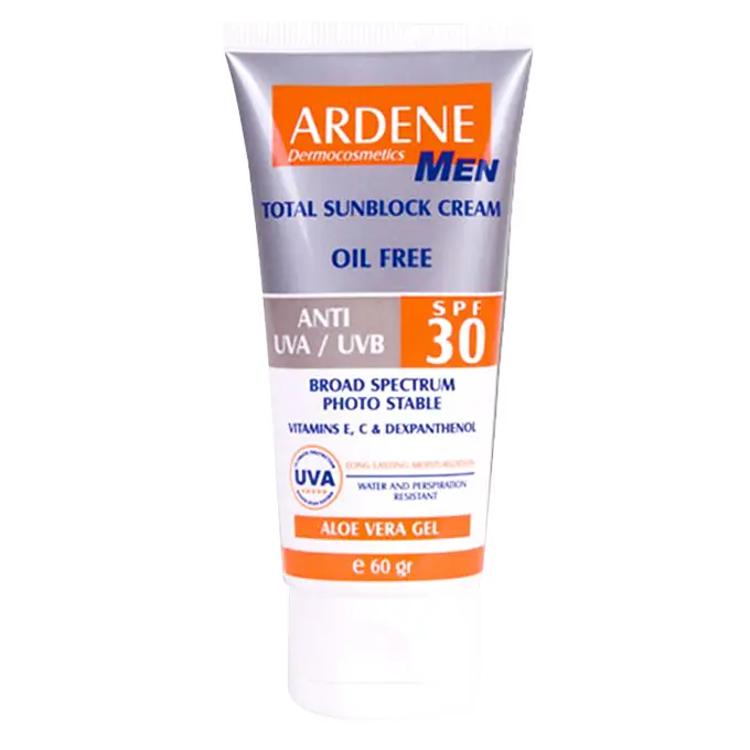 تصویر از کرم ضد آفتاب صورت انواع پوست SPF30 آقایان آردن 60 g پارس حیان