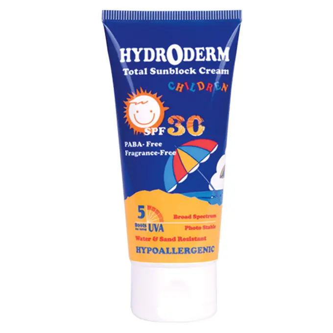 تصویر از کرم ضد آفتاب پوست حساس SPF30 کودکان توتال هیدرودرم 50 ml پارس حیان