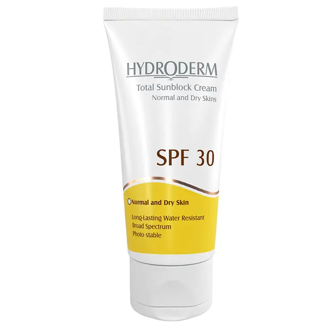 تصویر از کرم ضد آفتاب پوست معمولی تا خشک SPF30 هیدرودرم 50 ml پارس حیان