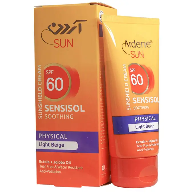 تصویر از کرم ضد آفتاب فیزیکال صورت پوست خشک و حساس SPF60 بزرگسالان آردن 50 g بژ روشن پارس حیان