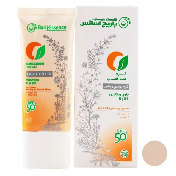 تصویر از کرم ضد آفتاب صورت پوست معمولی تا خشک SPF50+ بزرگسالان باریج اسانس 60 ml بژ روشن باریج اسانس