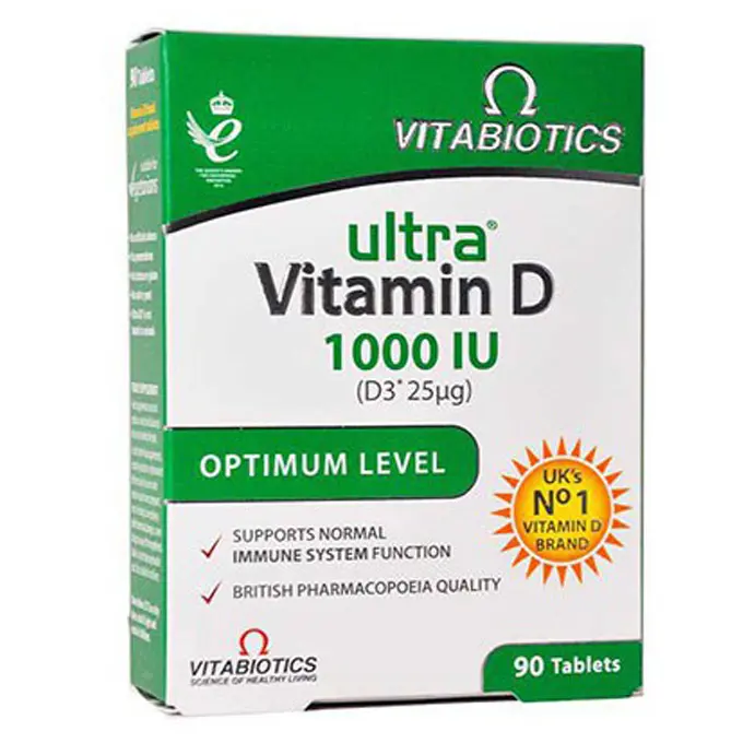 تصویر از قرص خوراکی اولترا ویتامین D 1000 IU 90 عددی ویتابیوتیکس