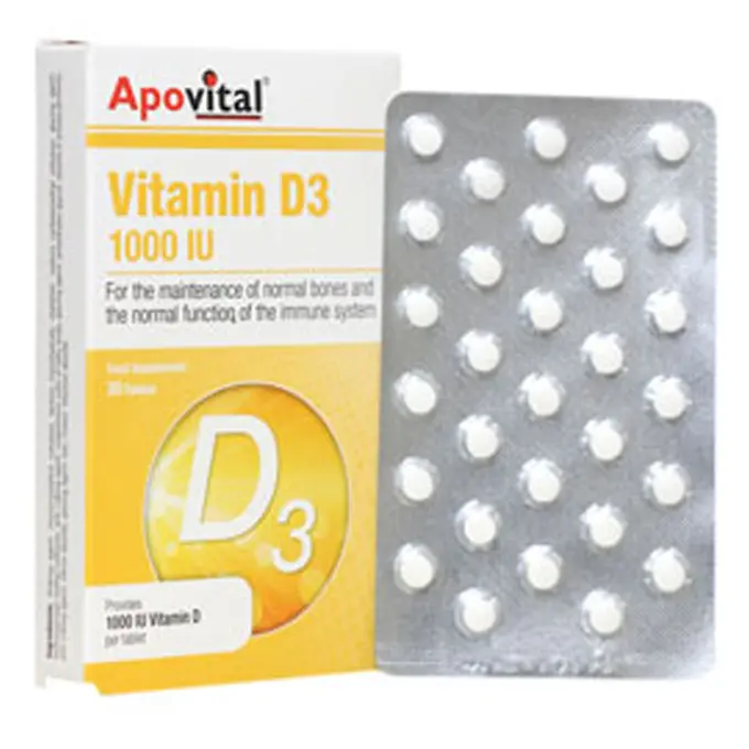 تصویر از قرص ویتامین D3 آپوویتال 1000 IU 30 عدد سمر طب درمان