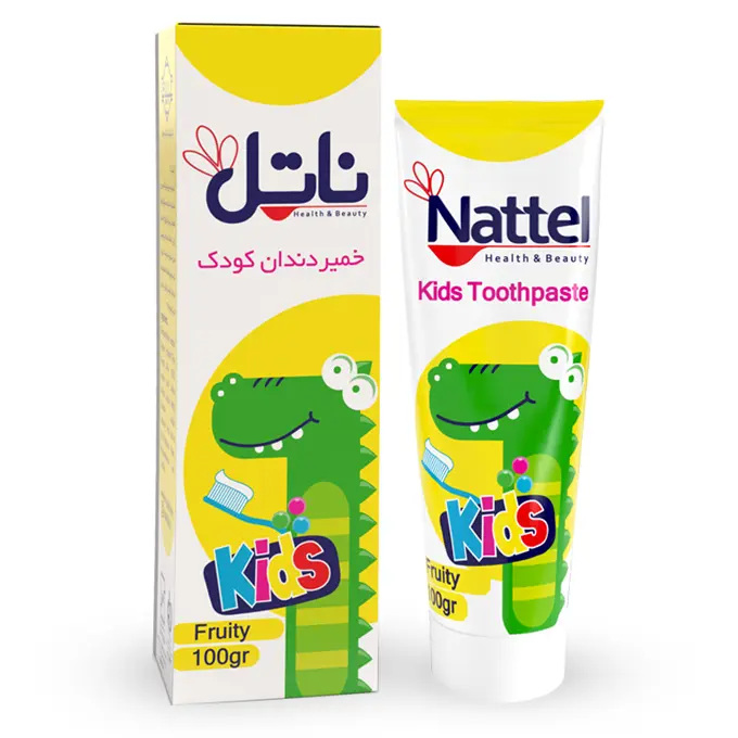 خمير دندان كودك ميوه اي طرح تمساح ناتل.jpg