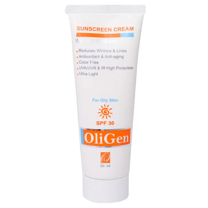 تصویر از کرم ضد آفتاب پوست چرب SPF30 بزرگسالان الی ژن 50 ml بی رنگ آرین زیست جم