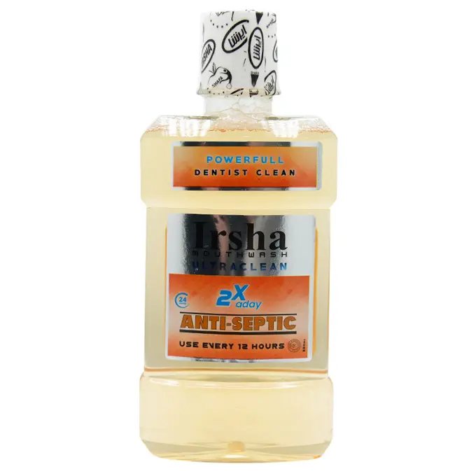 تصویر از دهان شویه ضد عفونی کننده بزرگسالان دارای الکل ایرشا 250 ml لابراتوار داروسازی و بهداشتی شفا