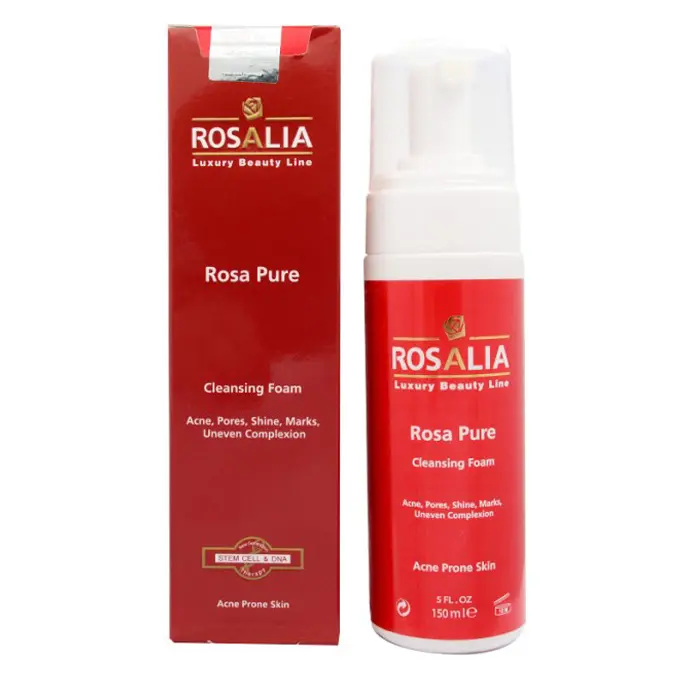 تصویر از فوم پاک کننده صورت پوست چرب و جوش دار بزرگسالان رزا پیور رزالیا 150 ml رز دیبا فارمد