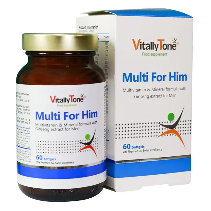 تصویر از سافت ژل مولتی فور هیم ویتالی تون 60 عددی داروسازی پورا طب گستریان