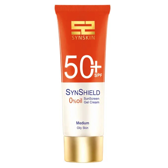 تصویر از کرم ژل ضد آفتاب صورت پوست چرب SPF50+ بزرگسالان ساین اسکین 50 ml بژ متوسط آوند فر