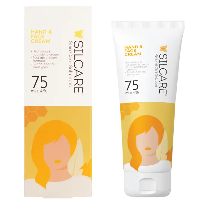 تصویر از کرم مرطوب کننده دست و صورت انواع پوست بزرگسالان رایحه شیر و عسل سیلکر 75 ml شفاتاب دارو