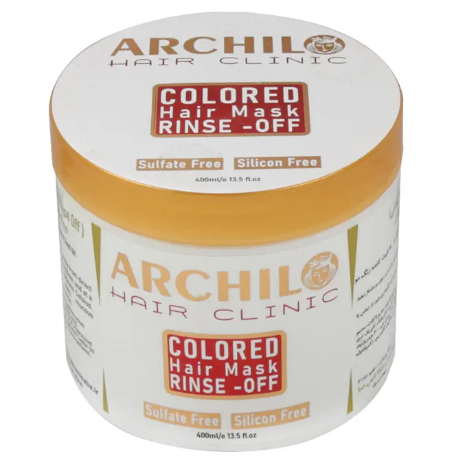 ماسك مو فاقد سولفات مناسب موهاي رنگ شده با آبكشي آرچيلو 400 ميلي ليتر .jpg