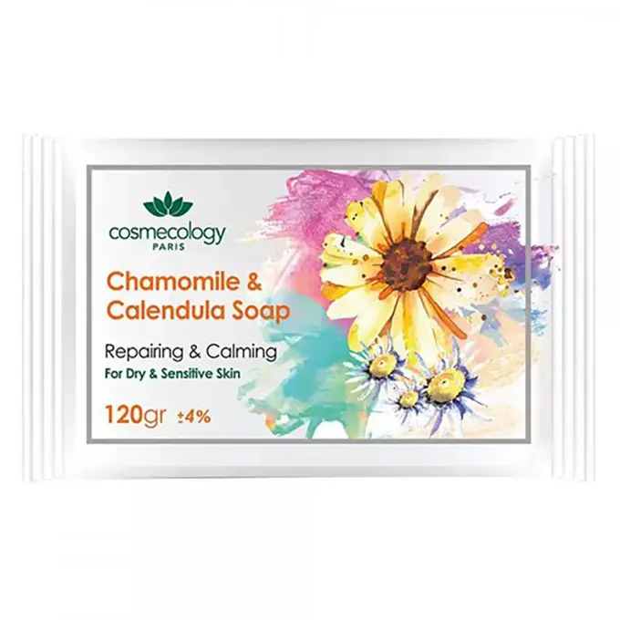 تصویر از صابون آنتی باکتریال پوست خشک و حساس بابونه و کالاندولا کاسمکولوژی 120 g بوته سبز مهر آئین