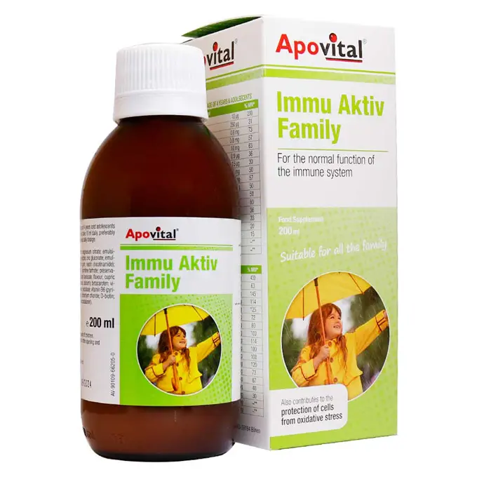 تصویر از شربت ایمو اکتیو فمیلی آپوویتال 200 ml طعم پرتقال سمر طب درمان