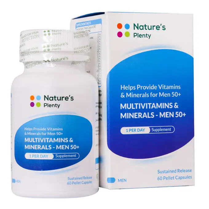 تصویر از کپسول مولتی ویتامین آقایان بالای 50 سال نیچرز پلنتی 60 عددی افق تدبیر سلامت