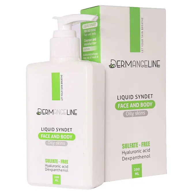 كرم ژل پاك كننده پوست چرب درم انجلين مناسب صورت و بدن 200 ميلي ليتر .jpg