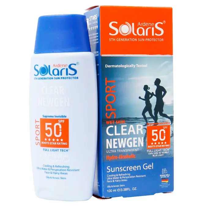 ژل ضد آفتاب SPF50 اسپرت كلير نيوژن سولاريس آردن 100 ميلي ليتر .jpg