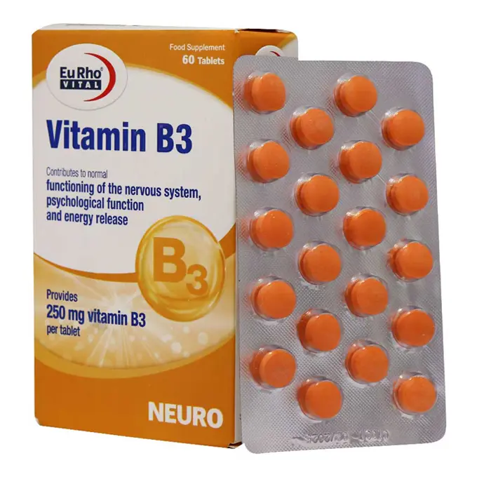 تصویر از قرص خوراکی ویتامین B3 یوروویتال 250 mg 60 عددی  حکیمان طب کار ایران