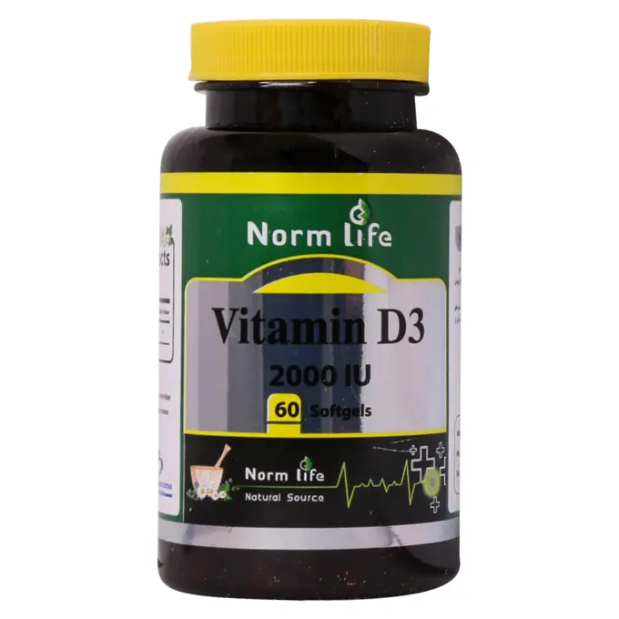 تصویر از سافت ژل ویتامین D3 2000 IU نورم لایف 60 عددی وانا دارو گستر ایران