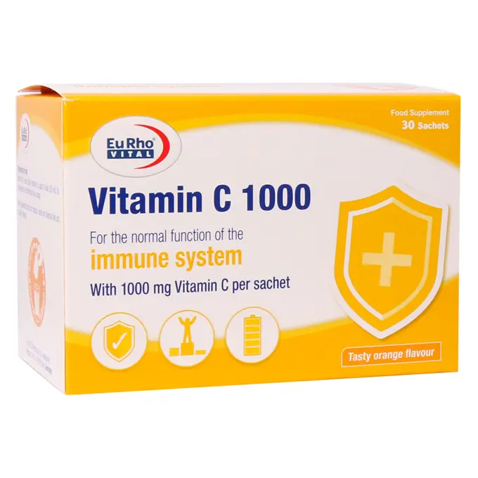تصویر از ساشه ویتامین C 1000 mg یوروویتال 30 عددی طعم پرتقال حکیمان طب کار ایران