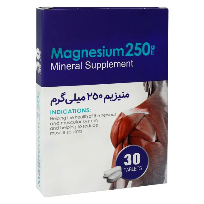 تصویر از قرص خوراکی منیزیم اکسیر آفرین آریا 250 mg 30 عددی  اکسیر آفرین آریا ایران