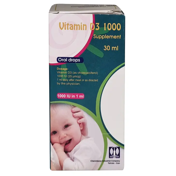 تصویر از قطره ویتامین D3 1000 IU کیمیدارو 30 ml  صنعتی کیمیدارو ایران