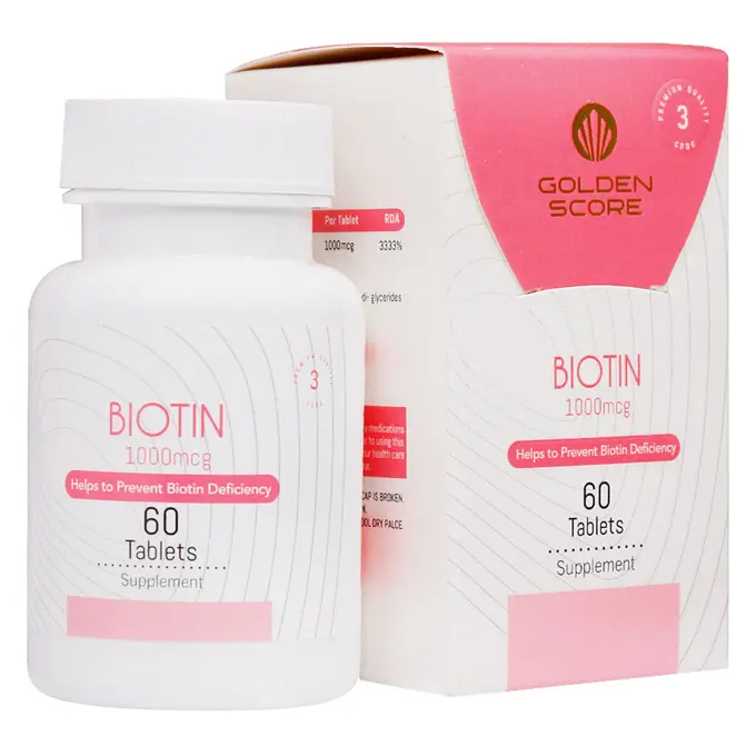 تصویر از قرص خوراکی بیوتین گلدن اسکور 1000 µg 60 عددی  اطلس تجارت سبحان ایران