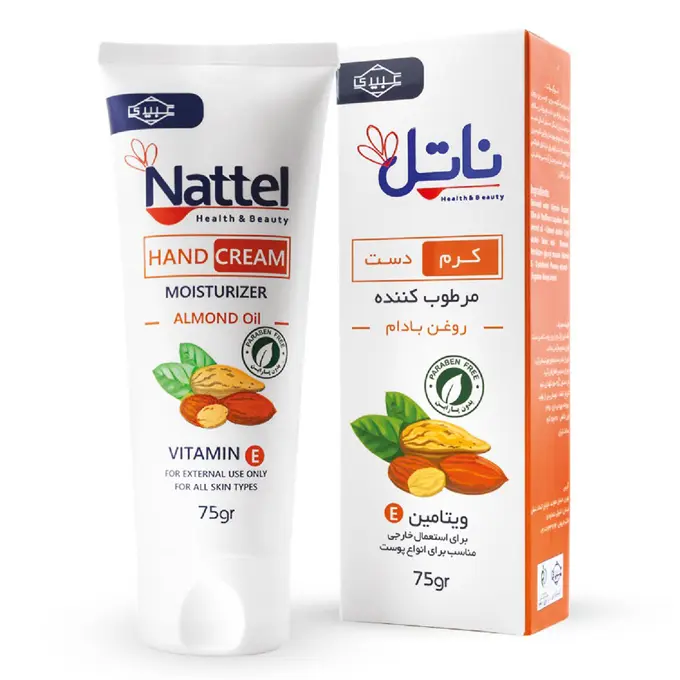 تصویر از کرم مرطوب کننده دست انواع پوست  بزرگسالان روغن بادام  ناتل 75 g  داروسازی دکتر عبیدی ایران