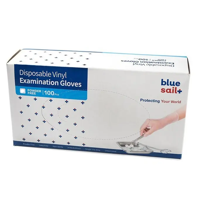 تصویر از دستکش یکبار مصرف وینیل بلوسیل سایز M 100 عددی