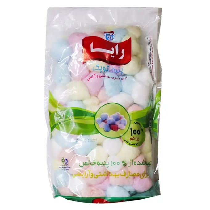 تصویر از پنبه توپی رنگی  رایا 100 g