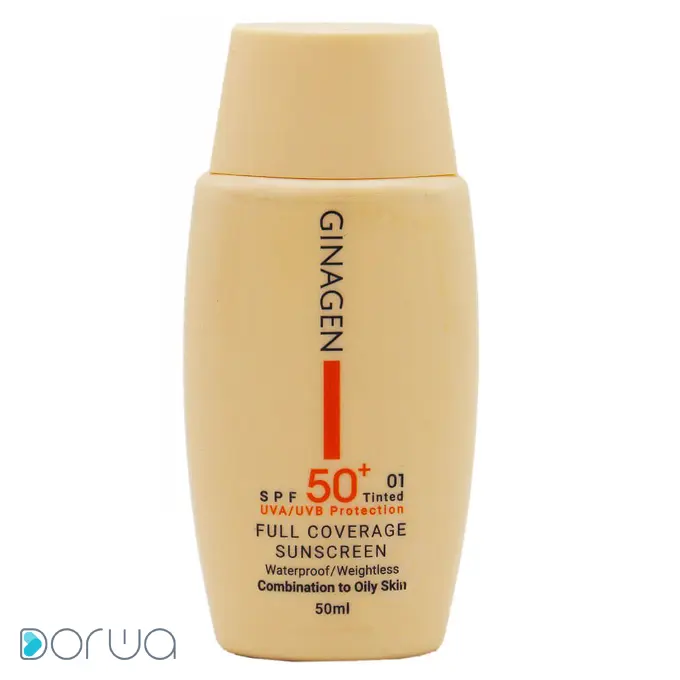 تصویر از کرم ضد آفتاب صورت پوست چرب SPF50+ بزرگسالان   ژیناژن 50 ml بژ روشن کیمیا ژن ایرسا ایران