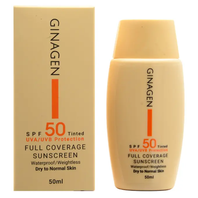 تصویر از کرم ضد آفتاب صورت پوست معمولی تا خشک SPF50 بزرگسالان   ژیناژن 50 ml بژ روشن کیمیا ژن ایرسا ایران