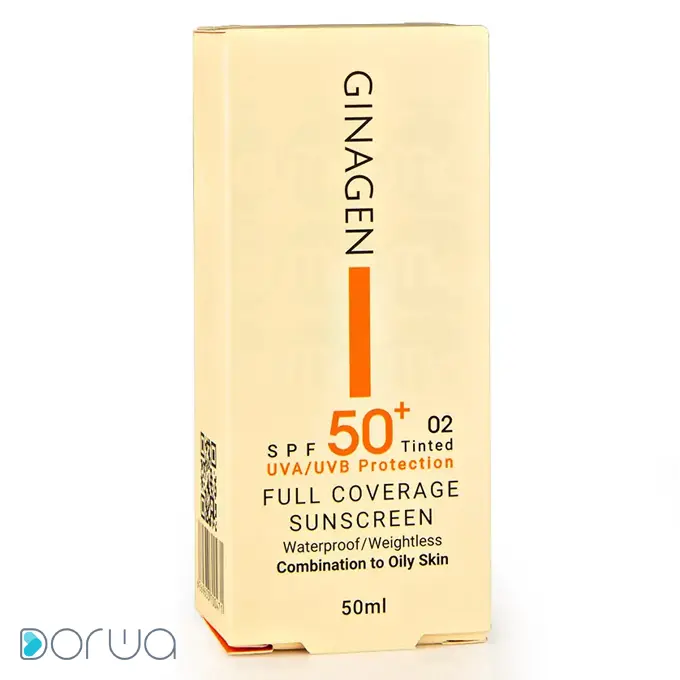 تصویر از کرم ضد آفتاب صورت پوست چرب SPF50+ بزرگسالان   ژیناژن 50 ml بژ طبیعی کیمیا ژن ایرسا ایران