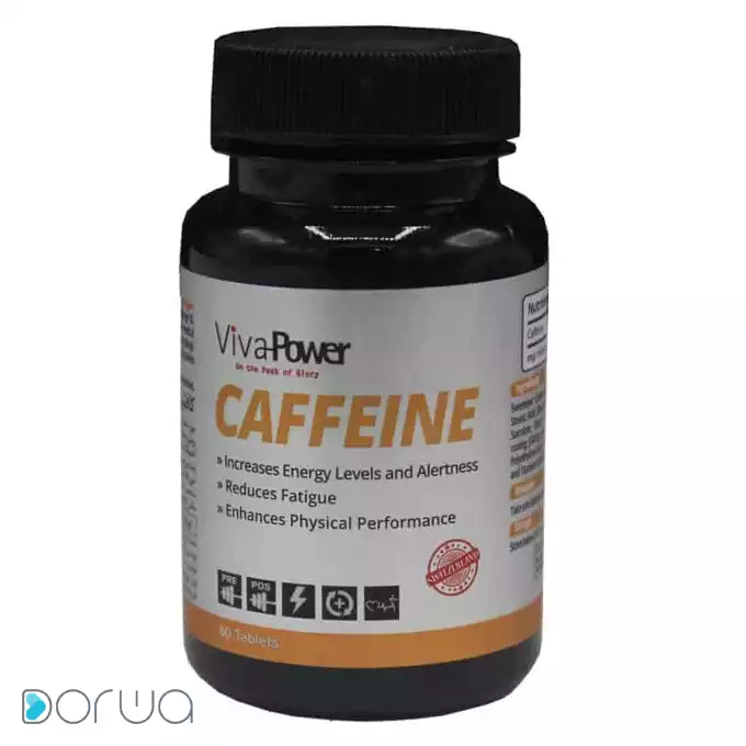 تصویر از قرص خوراکی کافئین ویوا پاور 200 mg 60 عددی  داروسازی پورا طب گستر ایرانیان ایران