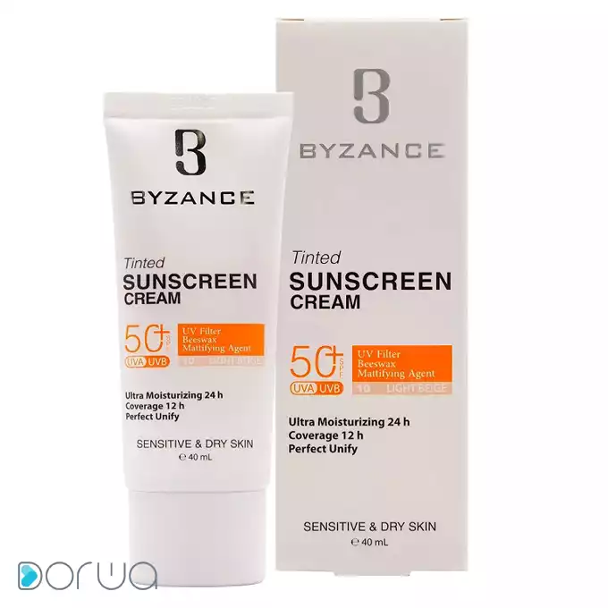 تصویر از کرم ضد آفتاب صورت پوست خشک SPF50+ بزرگسالان   بیزانس 40 ml بژ روشن اسپادانا دارو مینا ایران