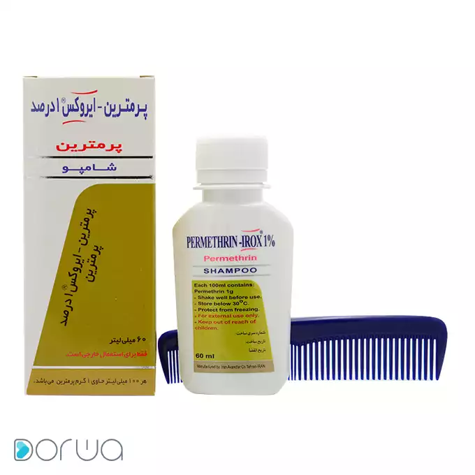 تصویر از شامپو ضد شپش  پرمترین ایروکس 60 ml ایران آوند فر ایران