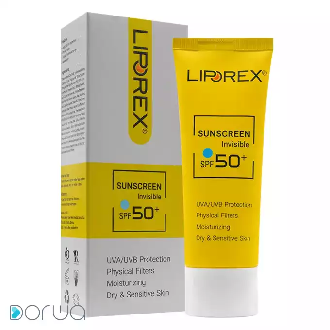 تصویر از کرم ضد آفتاب صورت پوست خشک و حساس SPF50+ بزرگسالان   لیپورکس 40 ml بی رنگ رز مهر فرداد دارو ایران