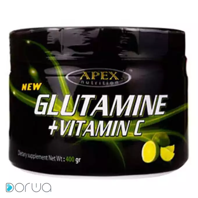 تصویر از پودر ال گلوتامین + ویتامین C  اپکس نوتریشن طعم لیمو 400 g اوتانا طب لیان ایران