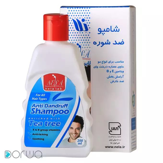 تصویر از شامپو ضد شوره انواع مو بزرگسالان حاوی عصاره درخت چای نلا 200 ml لابراتوار نلا ایران