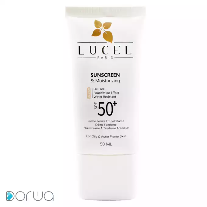 تصویر از کرم ضد آفتاب و مرطوب کننده صورت پوست مختلط تا چرب SPF50+ بزرگسالان   لوسل 50 ml بژ طبیعی آرایش افزون غرب ایران