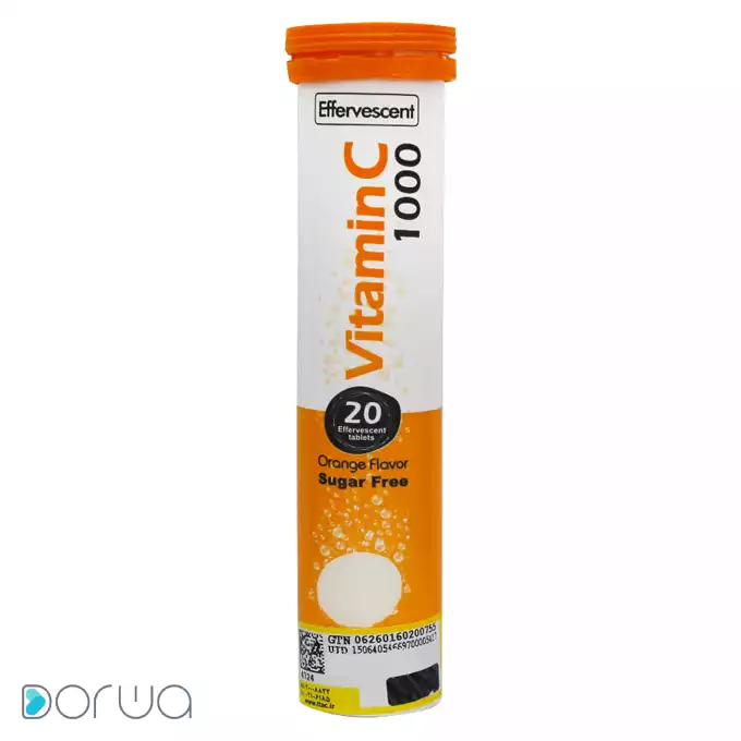 تصویر از قرص جوشان ویتامین C خوارزمی 1000 mg 20 عددی طعم پرتقال داروسازی خوارزمی ایران