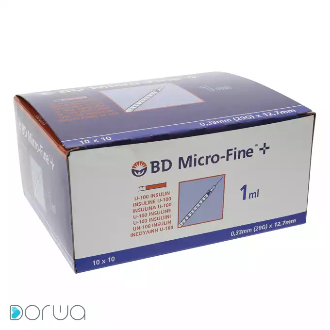 تصویر از سرنگ انسولین 1 cc یکپارچه بی دی