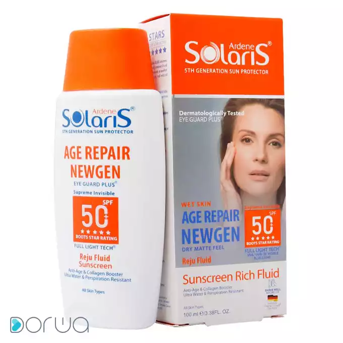 فلوئيد ضد آفتاب و ضد چروك SPF50 سولاريس آردن مدل ايج ريپير نيوژن 100 ميلي ليتر copy.webp