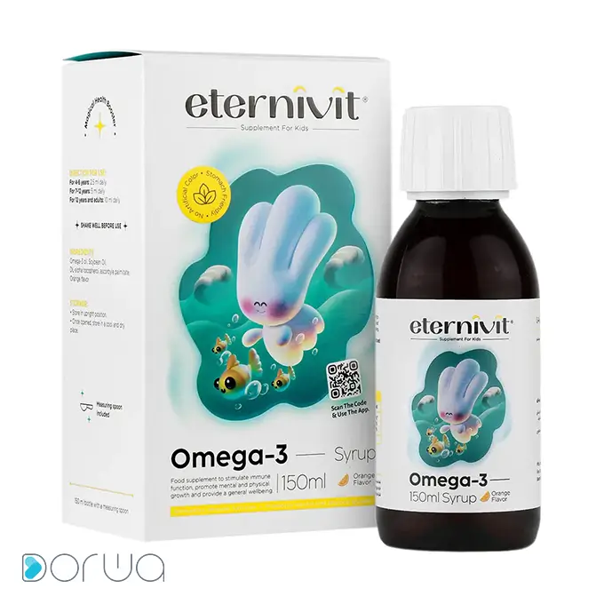 تصویر از شربت امگا 3  اترنیویت 150 ml طعم پرتقال روشا زیست پارسین ایران