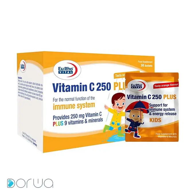 تصویر از ساشه ویتامین C پلاس کیدز 250 mg یوروویتال 30 عددی طعم پرتقال حکیمان طب کار ایران